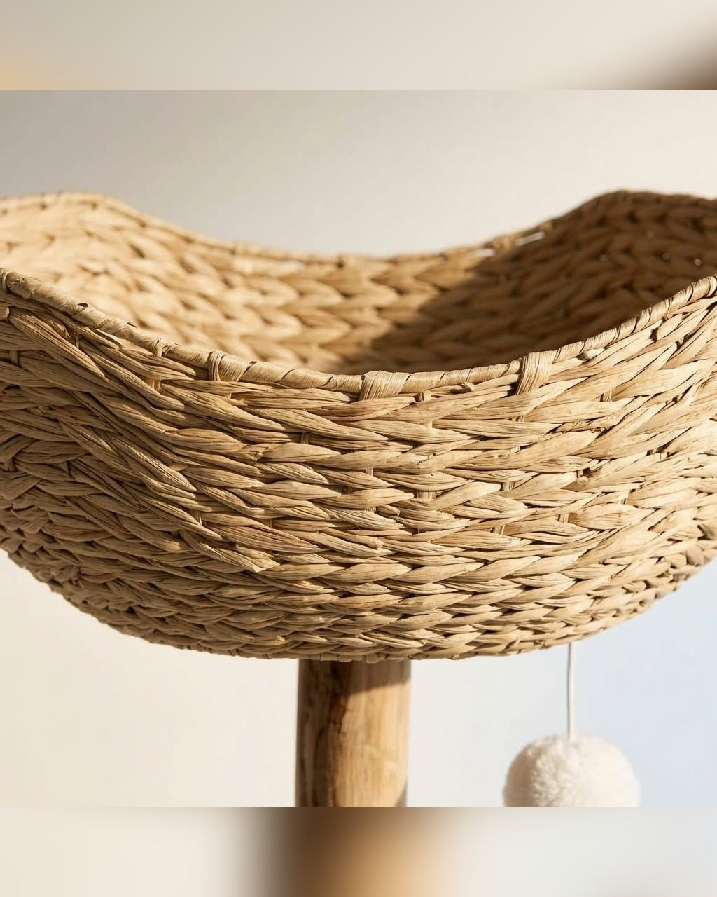 arbre à chat bohème design 117 cm en bois naturel