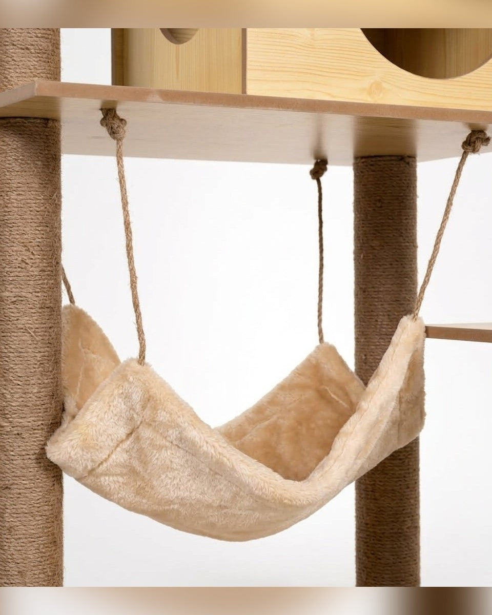 arbre à chat design 130 cm en sisal naturel