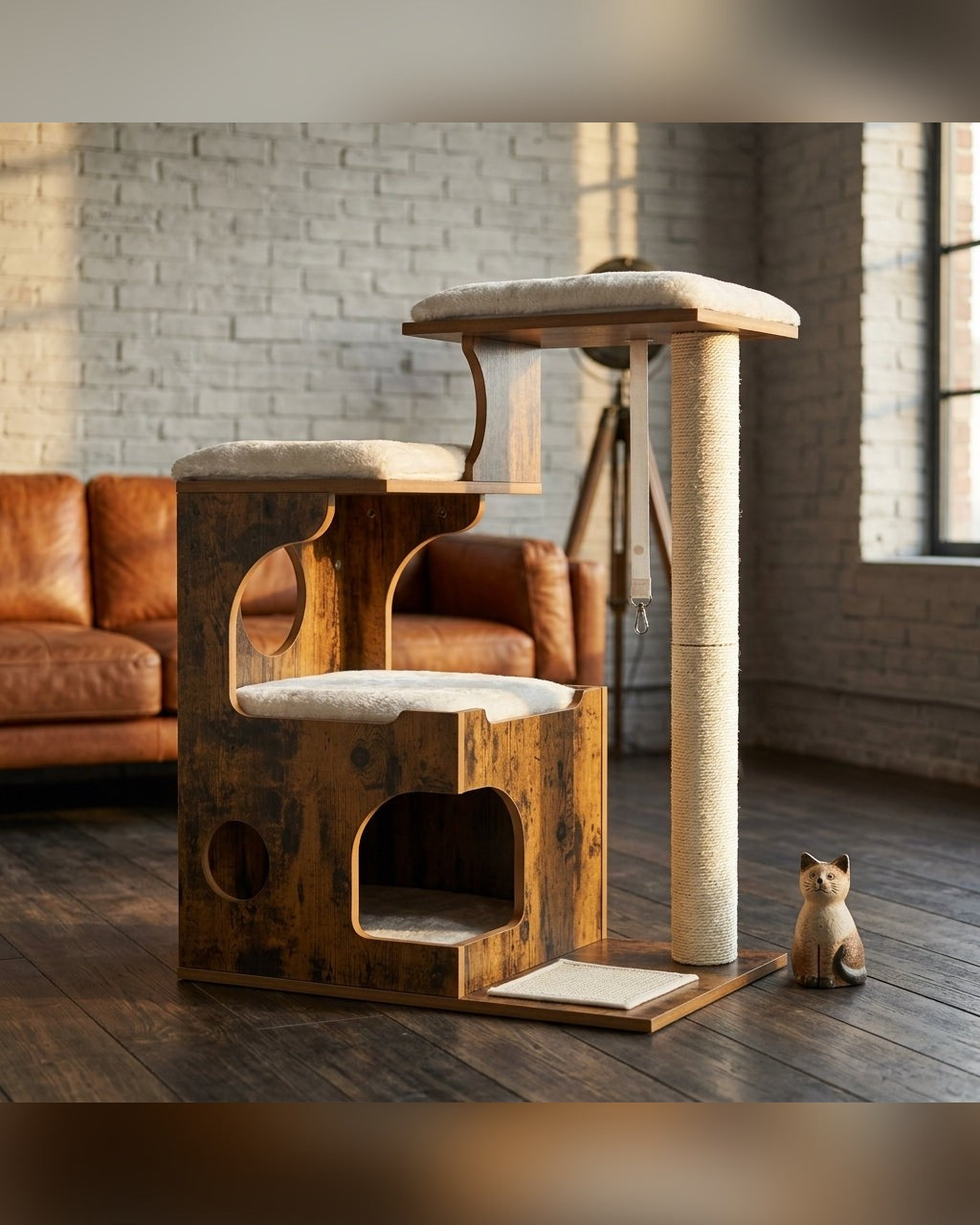 Arbre à Chat Design Bois