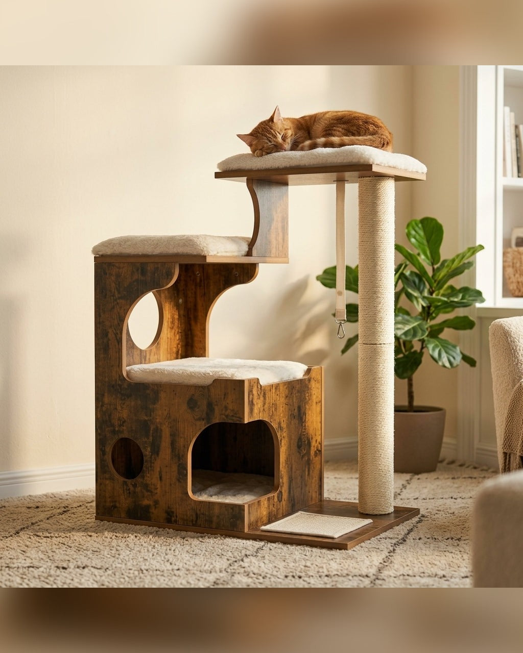 Arbre à Chat Design Bois