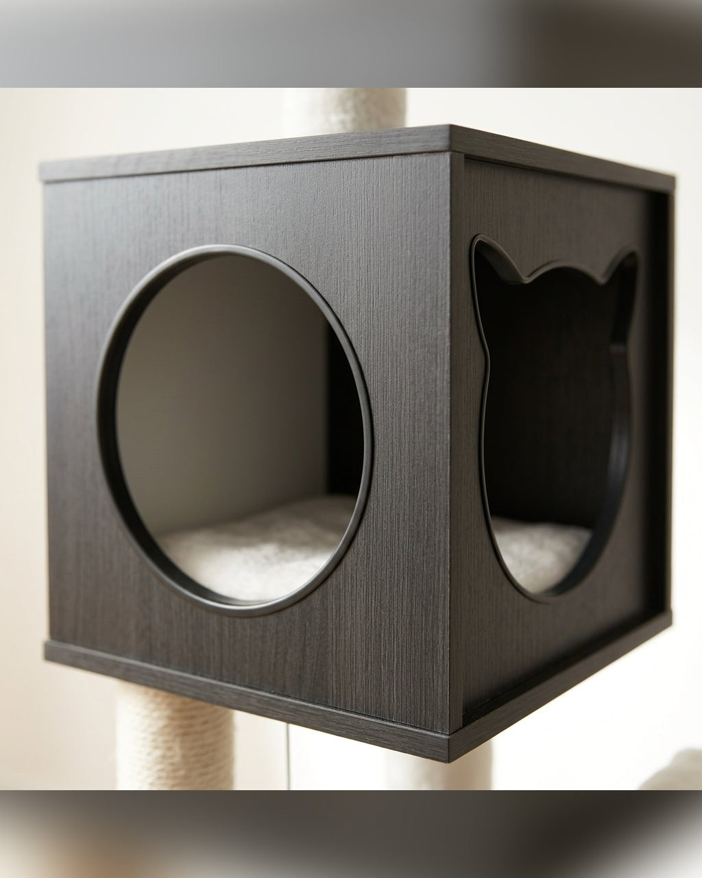 arbre à chat avec meuble litière intégré 144 cm