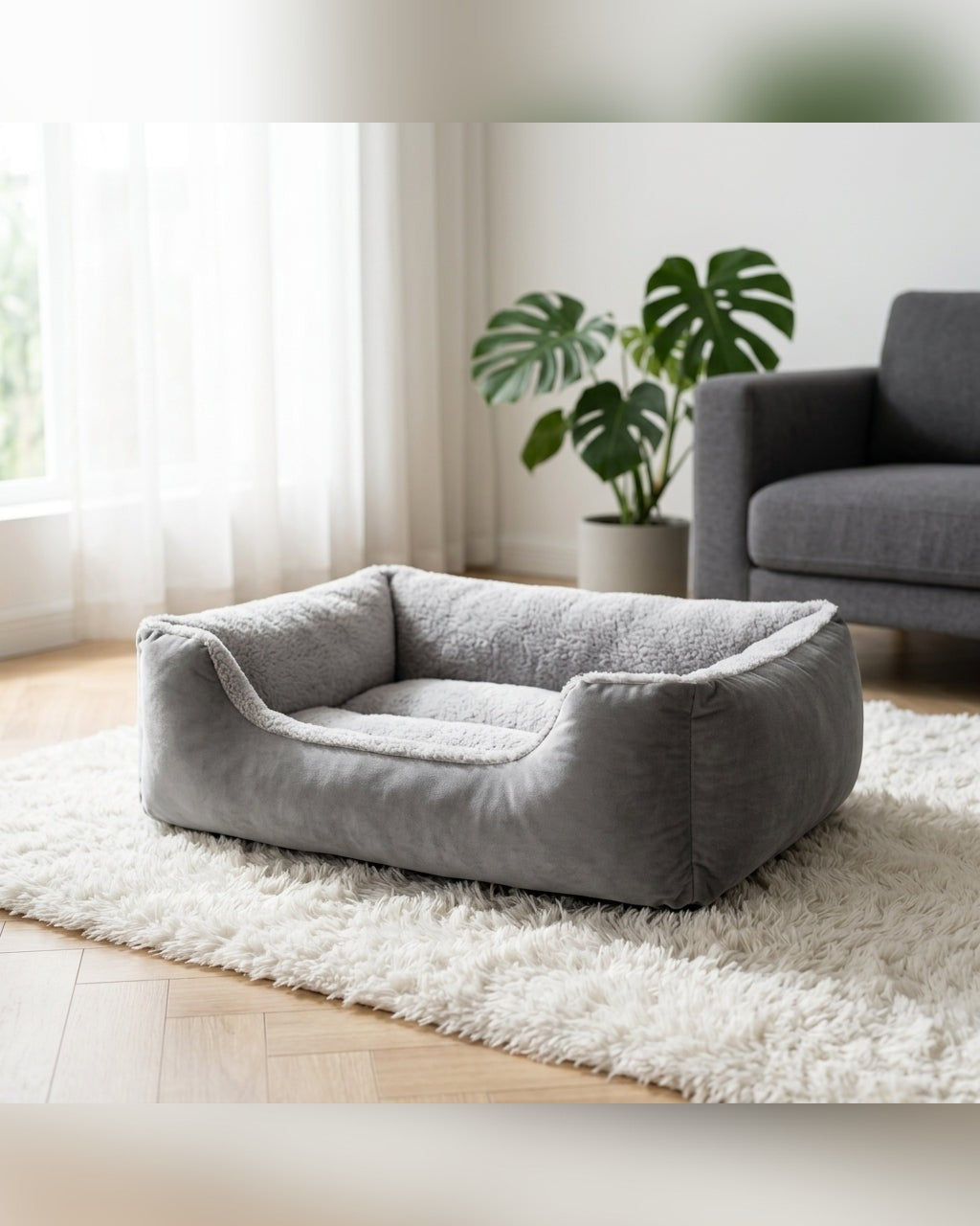 couchage canapé pour chat en peluche, 5 tailles