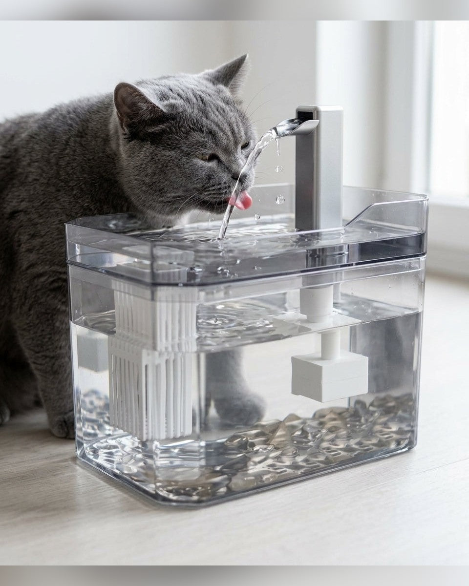 fontaine à eau pour chat 1,5 l usb-c avec filtre