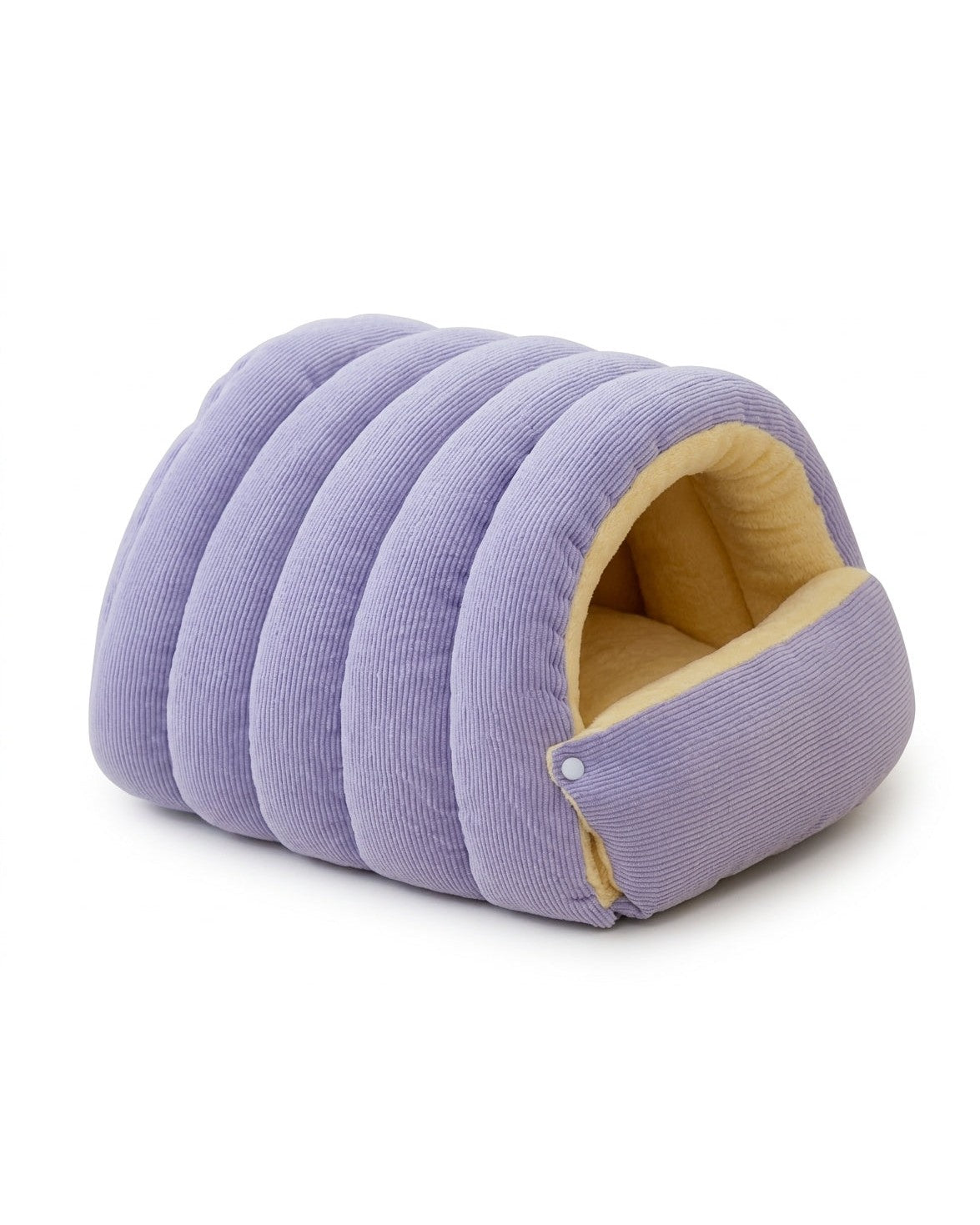 maison couchage fermée pour chat en velours côtelé
